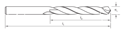 Type droit métrique de cannelure de spirale de jambe de peu de perceuse de torsion de HSS d'acier du cobalt M35